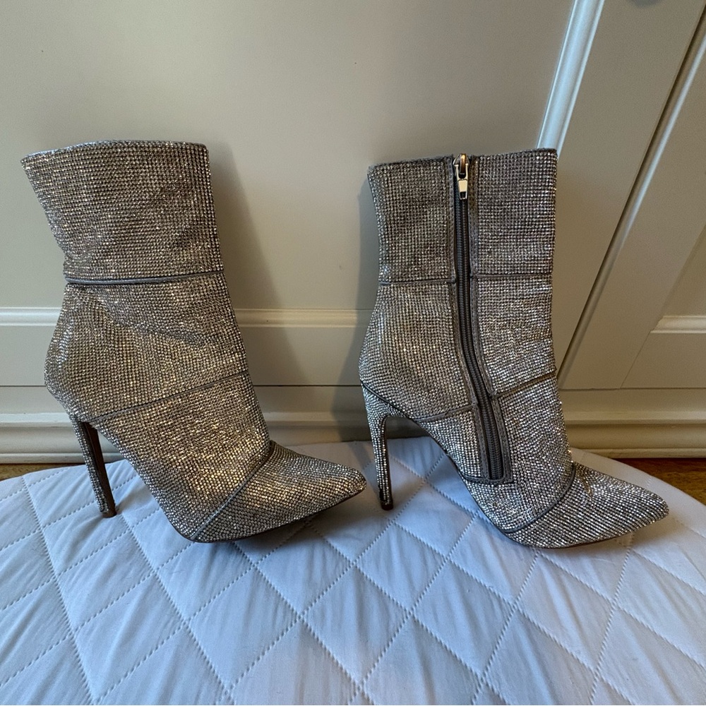 Bedazzled, Rhinestone Winona Heeled Booties by Steve Madden